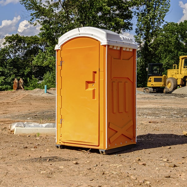 how often are the portable restrooms cleaned and serviced during a rental period in Sherrill Missouri